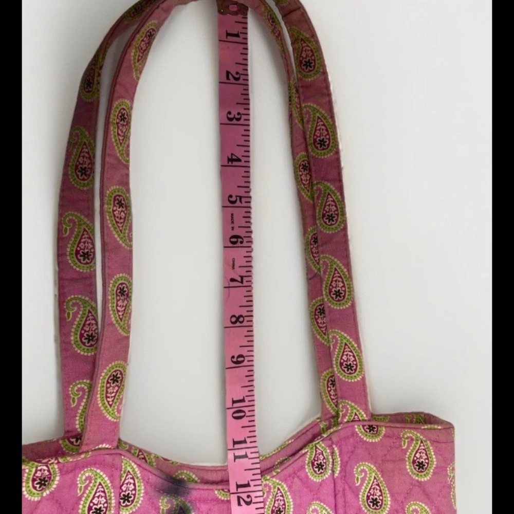Vera Bradley Quilted Paisley Bermuda Pink Tote Bag Retired Handbag Purse - Picture 11 of 16